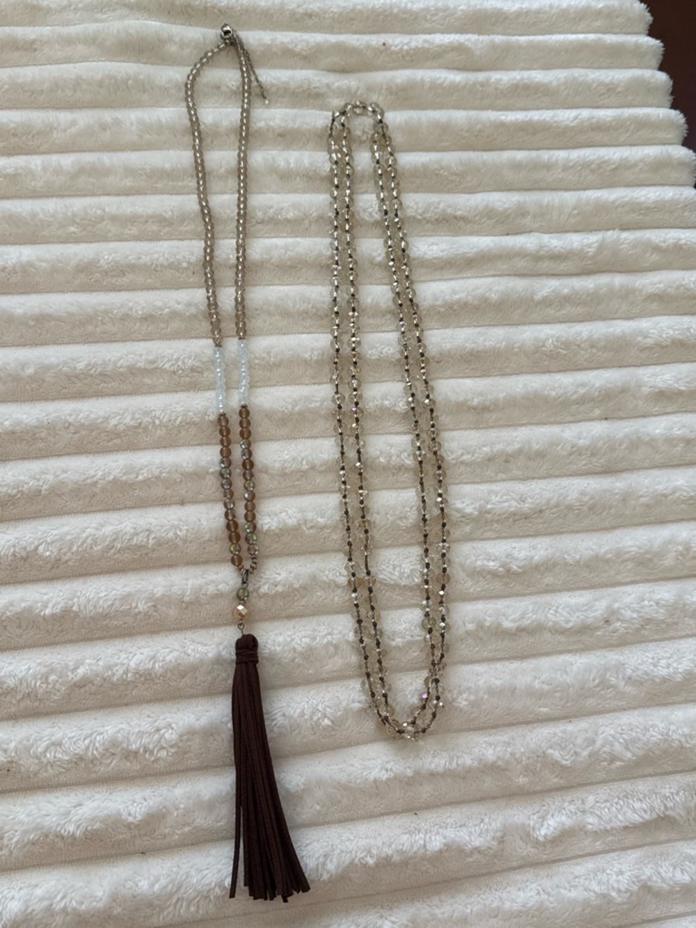 Beaded Brown Tassel Necklace - Women Jewelry